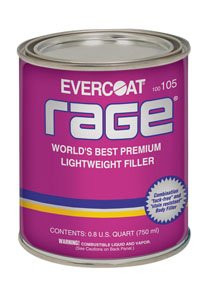 Fibre Glass-Evercoat FIB105 Evercoat Rage Premium Lightweight Body Filler - Quart