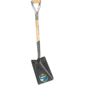 Ames True Temper B393528 J-450, Pony Square Point Shovel with Solid Shank, No-step, and Armor D-grip