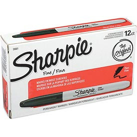 Vise Grip B788511 Set of 12 Sharpie Permanent Markers, Fine Point, Black, 12 Packs/144 Markers