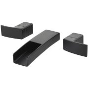 Pfister PLG49DF1B  Kenzo 2-Handle Waterfall Wall Mount Bathroom Faucet in Black, Water-Efficient Model
