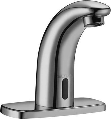 Sloan 3362133 SF-2400-4-BDM Bathroom Faucet, SF-Series Plug-In, Pedestal Automatic w/ Trim Plate & Mechanical Mixing Valve - Chrome