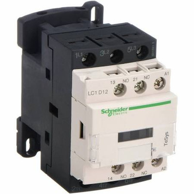 SCHNEIDER ELECTRIC LC1D12B7 -Square D 24V 25A 3P Contactor w/aux