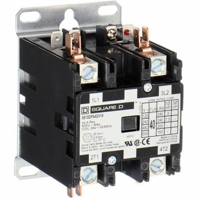 SCHNEIDER ELECTRIC 8910DPA42V14 -Square D 24V 40A 2Pole Contactor
