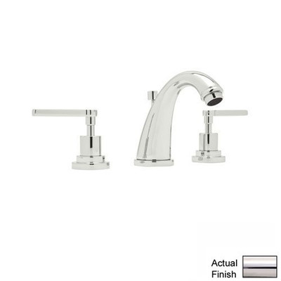 Rohl 116585 Avanti Double Handle Widespread Lavatory Faucet with Metal Lever Handles, Polished Nickel