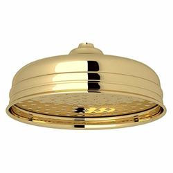 Rohl 104871 SPECIAL ORDER ONLY NON-CANCELABLE AND NON-RETURNABLE PERRIN & ROWE 8^ DIAMETER SHOWERHEAD SINGLE FUNCTION IN UNLACQUERED BRASS (NOT A STOCK ITEM)