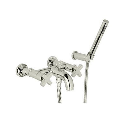 Rohl A2202LMPN Rohl Lombardia And Avanti Exposed Wall Mounted Tub Shower Mixer In Polished Nickel