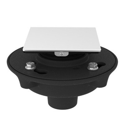 Rohl SDCI2 Rohl Decorative Shower Drain 2" No Hub Cast Iron Shower Drain Body And Throat Assembly With
