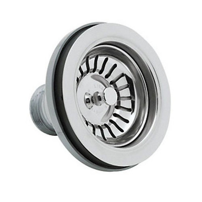 Rohl 115203 Basket Strainer Without Pop-Up Manual Operation, Polished Chrome by