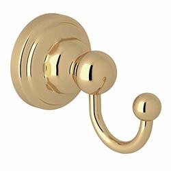 Rohl 106198 SPECIAL ORDER ONLY NON-CANCELABLE AND NON-RETURNABLE PERRIN & ROWE SINGLE ROBE HOOK IN UNLACQUERED BRASS (NOT A STOCK ITEM)