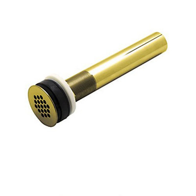 Rohl 116893 Grid Drain Non Slotted Without Overflow Holes In Italian Brass With 10" Tailpiece And No