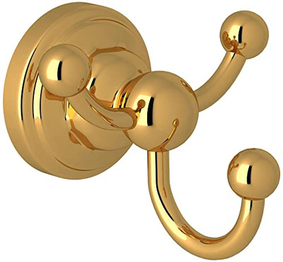 Rohl 106098 SPECIAL ORDER ONLY NON-CANCELABLE AND NON-RETURNABLE PERRIN & ROWE TRIPLE ROBE HOOK IN UNLACQUERED BRASS (NOT A STOCK ITEM)
