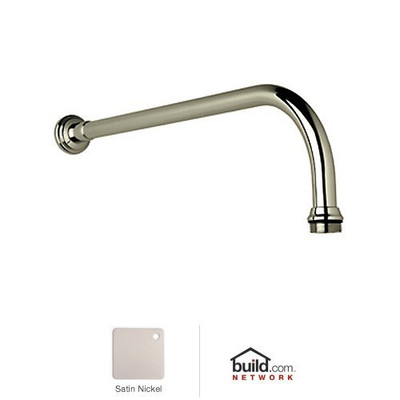 Rohl U.5384STN Perrin & Rowe Wall Mounted Shower Arm 15" Reach In Satin Nickel For Overhead Shower