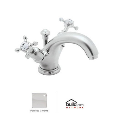 Rohl U.3626X-APC-2 Perrin & Rowe Edwardian Single Hole "C" Spout Lavatory Faucet In Polished Chrome