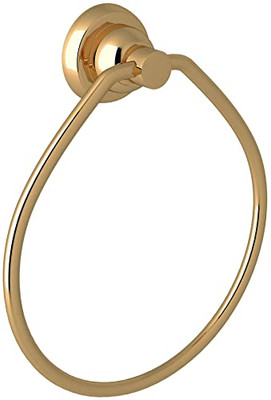 Rohl 112310 SPECIAL ORDER ONLY NON-CANCELABLE AND NON-RETURNABLE PERRIN & ROWE HOLBORN 6^ TEAR DROP TOWEL RING IN UNLACQUERED BRASS