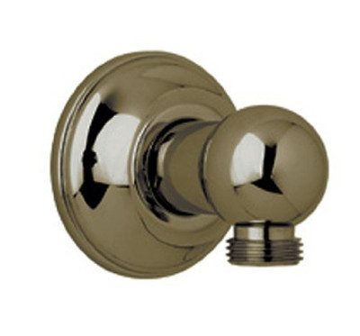 Rohl 103189 1/2-Inch Female Npt Round Connection with Brass Sliding Flange to Hose and Handshower Wall Outlet, Tuscan Brass