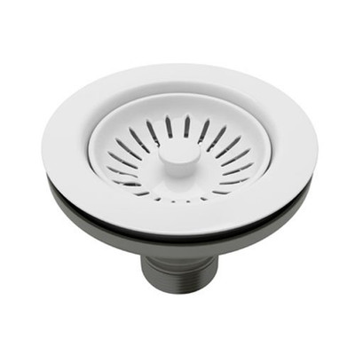 Rohl 115315 Basket Strainer without Pop-Up Manual Operation Finish: White
