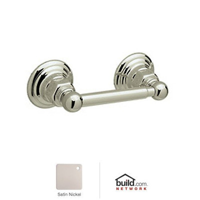 Rohl ROT18STN Rohl Italian Bath Single Spring Loaded Toilet Paper Holder In Satin Nickel