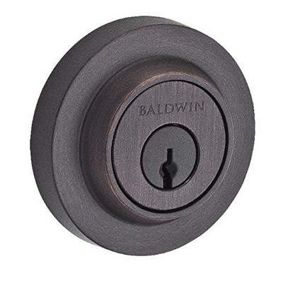 Baldwin DCCRD112 DC.CRD Contemporary Round Keyed Entry Double Cylinder Deadbolt, Venetian Bronze 884011493705 .