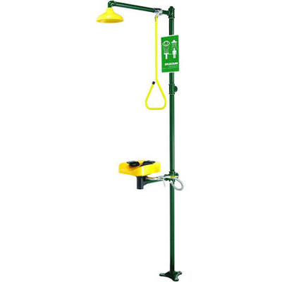 SPEAKMAN SSE1200  Optimus Eye and Face Wash Combinaton Emergency Shower System, Yellow Bowl