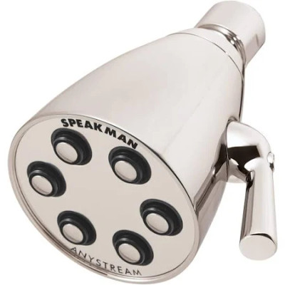 SPEAKMAN SS2252PN -E2 Signature Brass Icon Anystream Adjustable Shower Head, Polished Nickel