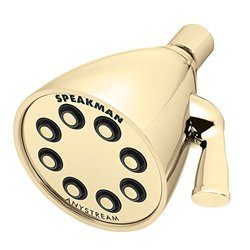 SPEAKMAN SS2251PB  Signature Icon Anystream High Pressure Adjustable Solid Brass Shower Head, Polished Brass