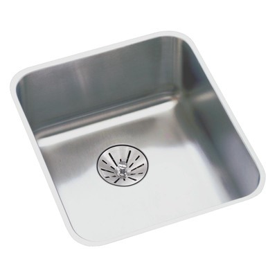 Elkay EELUHAD141455PD Lustertone Stainless Steel 16-1/2" x 16-1/2" x 5-3/8", Single Bowl Undermount Sink with Perfect Drain