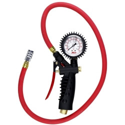 Milton Industries MIL572A Milton Pro Analog Pistol Grip Inflator Gauge - 36" Hose and Kwik Grip Safety Chuck - 160 PSI.