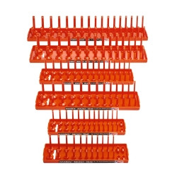 Hansen Global HNE92002 Socket Tray Six Pack - Orange.