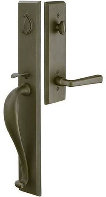 Emtek 7204CRFBRH EMT 7204 CIMARRON FB RH PRIV STYLE #3 ROSE