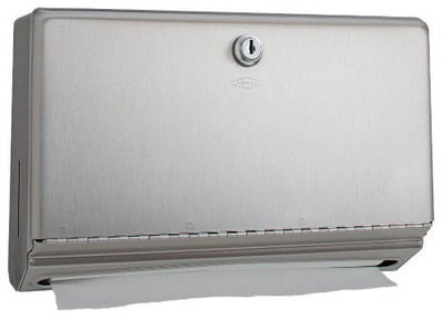 Bobrick 26212  ClassicSeries Stainless Steel Surface Mounted Paper Towel Dispenser, Satin Finish, 10-3/4" Width x 7-1/6" Height x 4" Depth