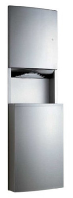 Bobrick 43944  ConturaSeries 304 Stainless Steel Recessed Paper Towel Dispenser and Waste Receptacle, Satin Finish, 17-7/16" Width x 56-1/4" Height