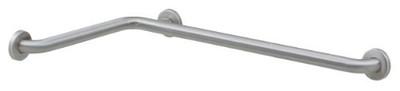 Bobrick 6861  Stainless Steel 2 Wall Shower Grab Bar with Snap Flange, Satin Finish, 1-1/2" Diameter x 15-7/8" Width x 30-7/8" Depth