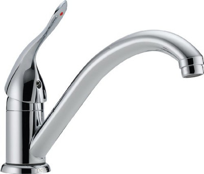 Delta 101LF-HDF Commercial Classic Single Handle Centerset Kitchen Faucet, Chrome