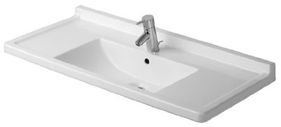 Duravit 304100000 0 Starck 3 41-1/4-Inch Single-Hole Furniture Washbasin, White Finish