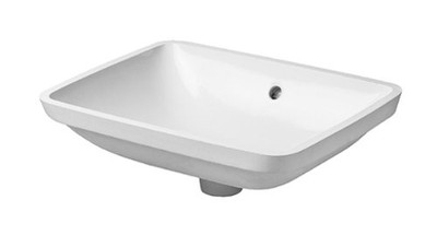 Duravit 305490000 Vanity basin 19 1/12" Starck 3, undercounter model w/o tap platform White Alpin