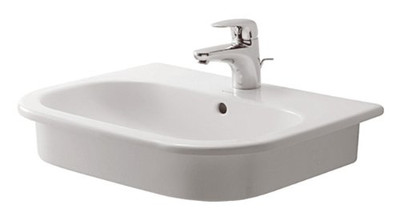 Duravit 337540000 Vanity basin 21 1/4" D-Code white, countertop model,w.of,w.tp,1 th White Alpin