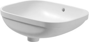Duravit 338560000 Undercounter basin 22" D-Code, with overflow, without tap-platform White Alpin