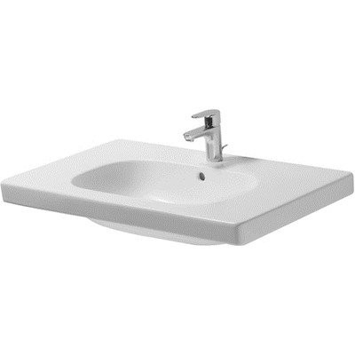 Duravit 3428500002 furniture washbasin 33 1/2" D-Code, with of, with tap platform, 1th White Alpin