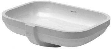 Duravit 457480000 Vanity basin 18 7/8" Happy D. white, undercounter model, without TP White Alpin