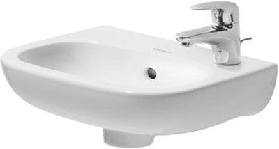 Duravit 7053600092 0 D-Code 14 1/8" Handrise Basin with Left Hole Tapping, Alpine White