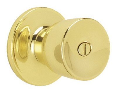 SCHLAGE J40BYR605 Dexter J40-BYR Privacy Knobset from the Byron Series, Polished Brass