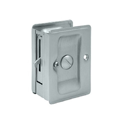 Deltana SDLA325U26D  Satin Chrome HD Pocket Locks Adjustable 3 1/4 x 2 1/4 inch Privacy 760923319800 .
