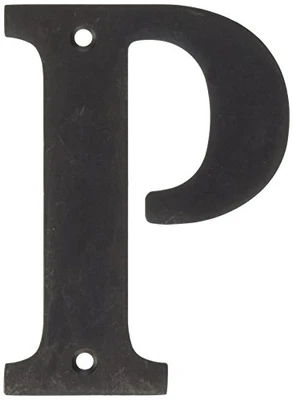 Deltana RL4P-10B 4 in. Solid Brass Residential Letter (Set of 10) (P - Oil Rubbed Bronze)
