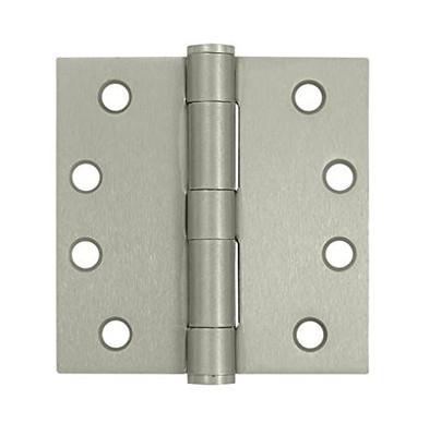 Deltana S44HDBB26 4 in. x 4 in. Heavy Duty Square Steel Hinge - Pair (Set of 10) (2 Ball Bearing - Chrome)