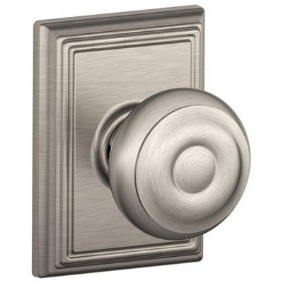 SCHLAGE F10GEO619ADD F10 Georgian With Addison Passage Lock with 16080 Latch 10027 Strike Satin Nickel Finish