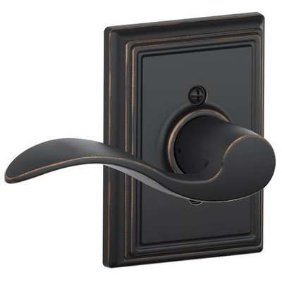SCHLAGE F170ACC716ADDLH  Addison Collection Left Hand Accent Decorative Trim Lever, Aged Bronze