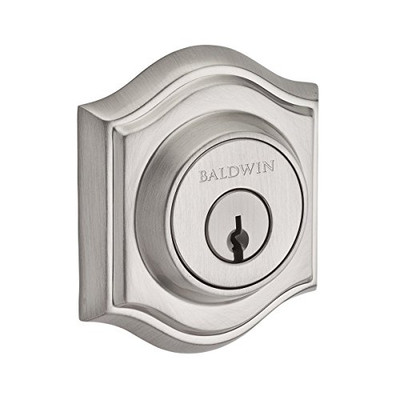 Baldwin DCTAD260 DC.TAD Traditional Arch Keyed Entry Double Cylinder Deadbolt, Polished Chrome