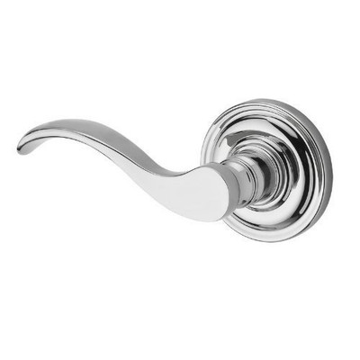 Baldwin PVCURTRR260  Reserve Privacy Curve with Traditional Round Rose in Bright Chrome Finish.