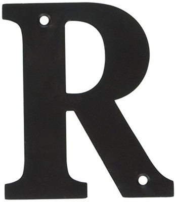 Deltana RL4R-10B 4 in. Solid Brass Residential Letter (Set of 10) (R - Oil Rubbed Bronze)