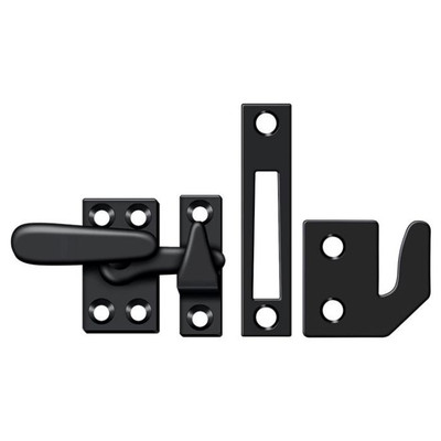 Deltana CF066U19 Small Window Lock with Casement Fastener, Black